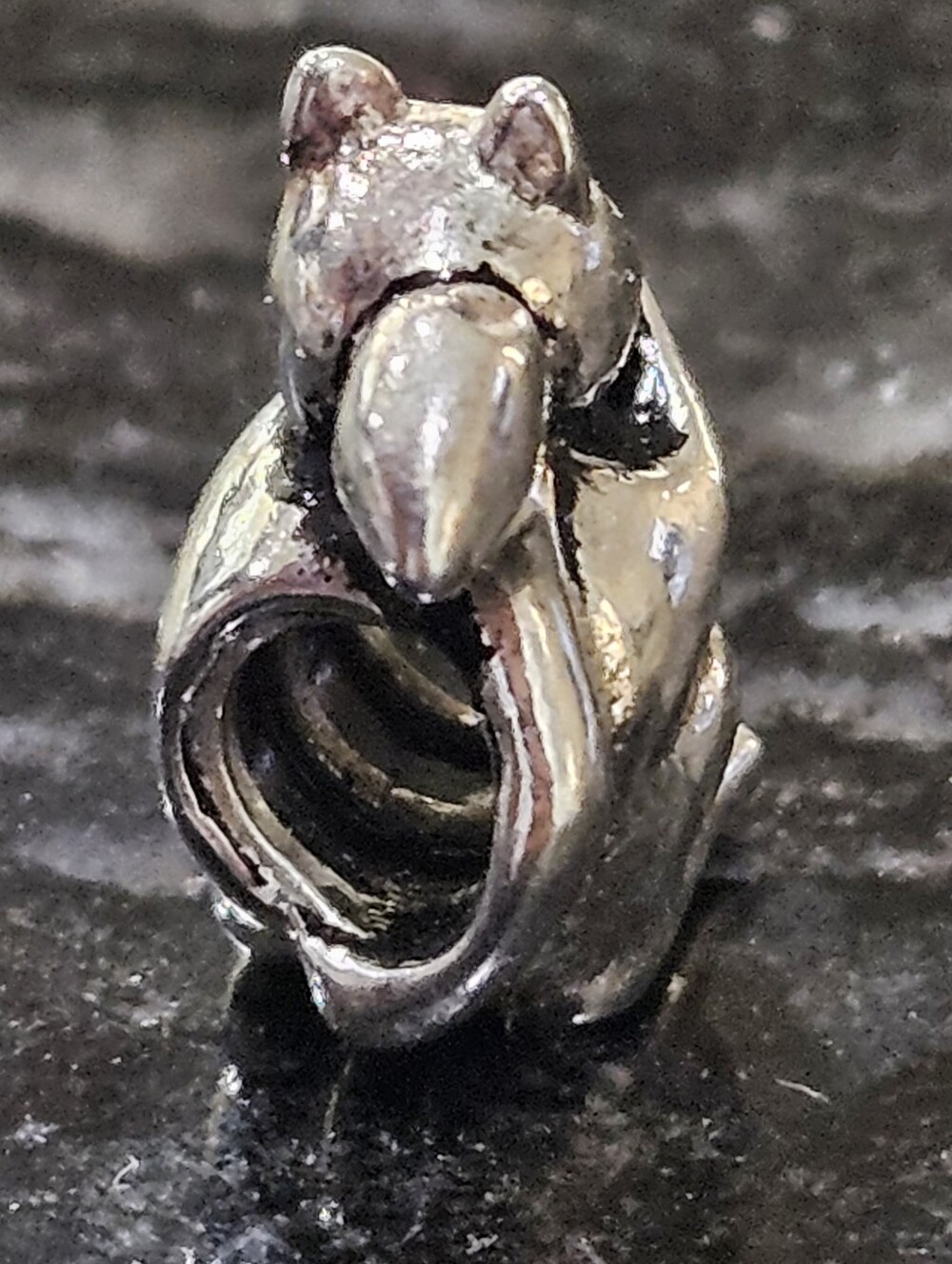 Sterling Silver Squirrel Charm Bead - Picture 2 of 3